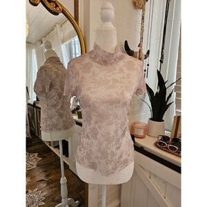 Intimately Free People Women's Size M Mesh Floral Top